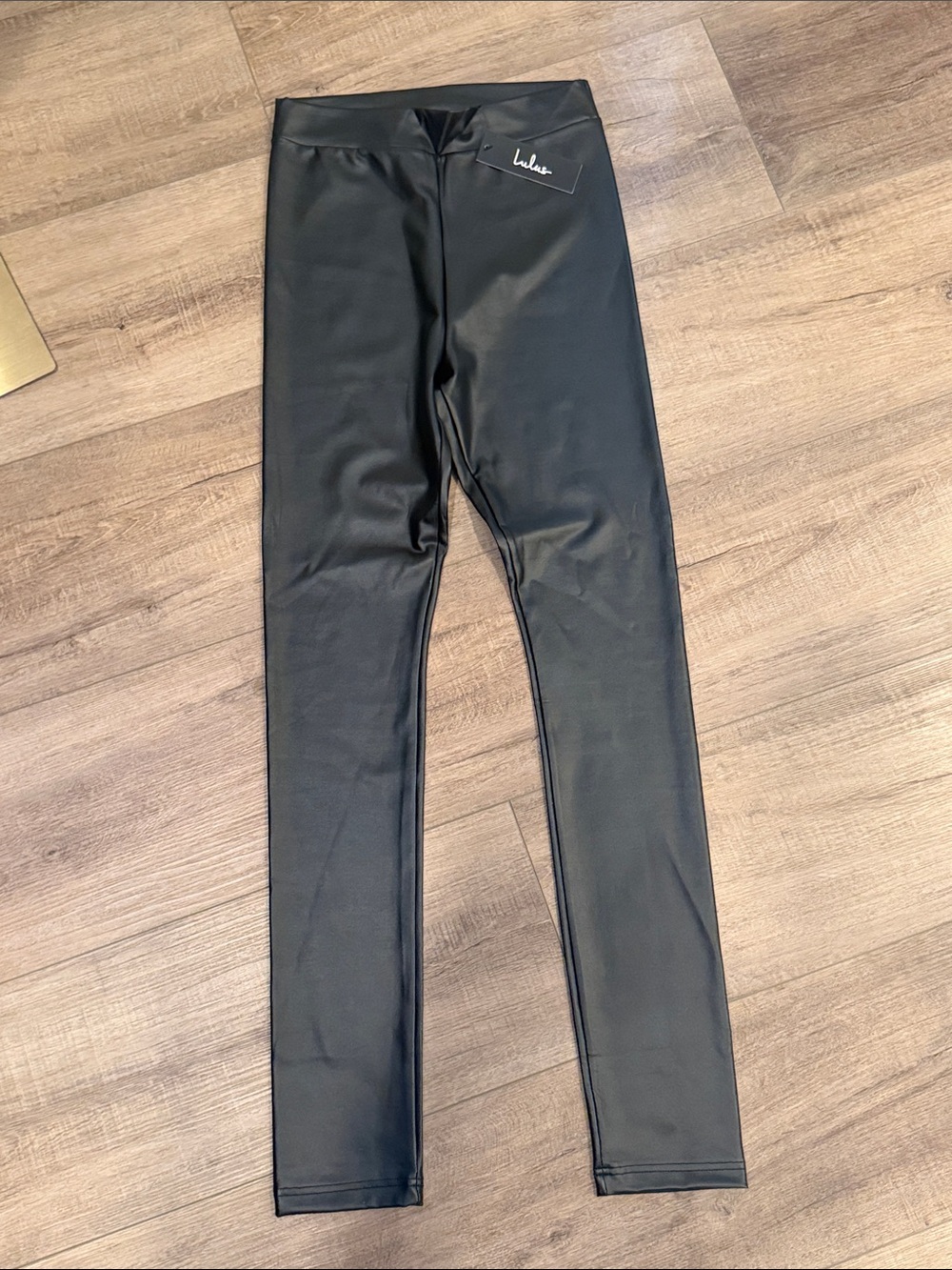 Lulu's Black Faux Leather Men's Jogger Leggings